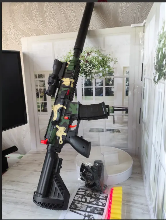 Детский автомат с мягкими пулями, штурмовая винтовка M416, игрушечное оружие для мальчиков
