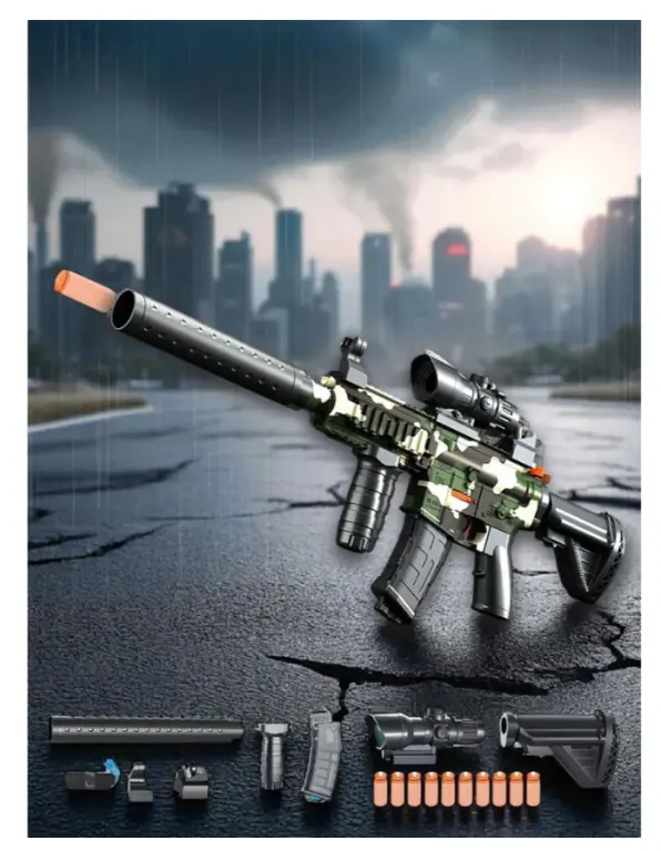 Детский автомат с мягкими пулями, штурмовая винтовка M416, игрушечное оружие для мальчиков