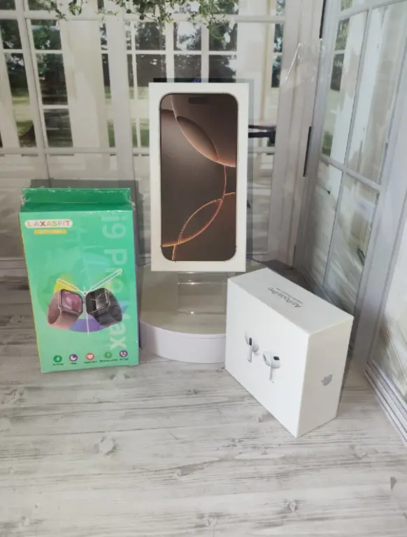 Смартфон iphone 16 pro max desert новинка копия набор часы+наушники