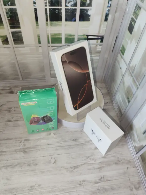 Смартфон iphone 16 pro max desert новинка копия набор часы+наушники